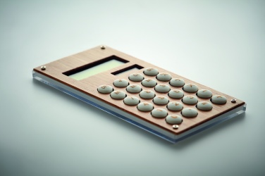 Logo trade promotional gift photo of: 8 digit bamboo calculator