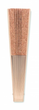 Logo trade promotional products picture of: Wood hand fan with cork fabric