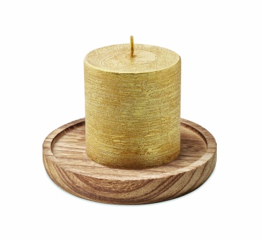 Logotrade promotional items photo of: Candle on round wooden base