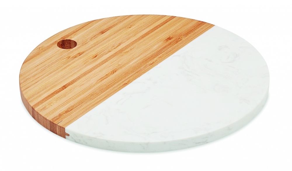 Logo trade business gifts image of: Marble/ bamboo serving board