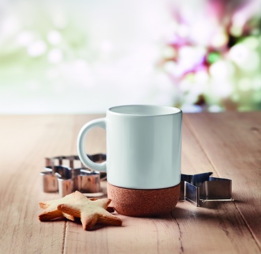 Logo trade business gifts image of: Sublimation mug with cork base