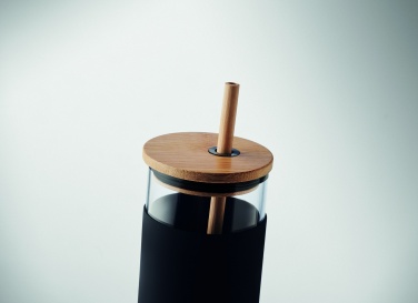 Logotrade promotional merchandise photo of: Glass tumbler 450ml bamboo lid