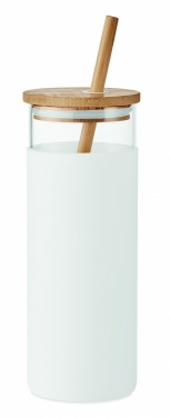 Logotrade promotional item image of: Glass tumbler 450ml bamboo lid