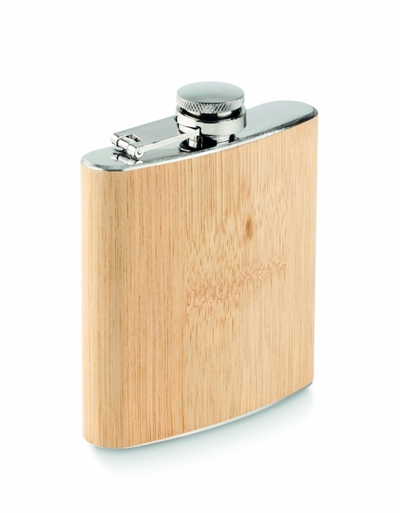 Logotrade promotional item image of: Bamboo slim hip flask 170ml