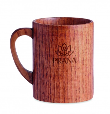 Logo trade promotional gifts image of: Oak wooden mug 280 ml
