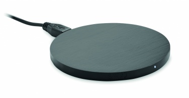 Logo trade promotional giveaways picture of: Wireless charger bamboo 10W RUNDO +
