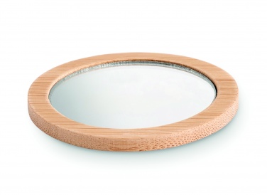 Logotrade promotional gift image of: Bamboo make-up mirror