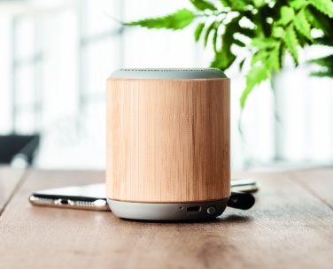 Logotrade promotional products photo of: 5.3 wireless bamboo speaker