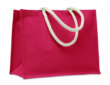Logo trade promotional merchandise photo of: Jute bag with cotton handle