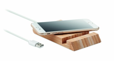 Logotrade corporate gift image of: Bamboo wireless charger  10W ODOS