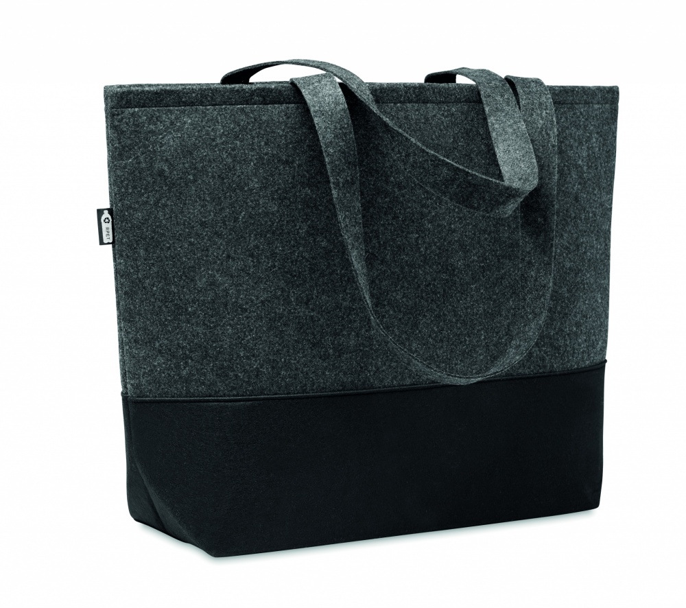 Logo trade corporate gifts picture of: RPET felt shopping bag