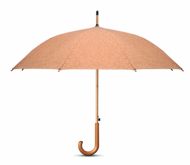 Logo trade promotional giveaways image of: 25 inch cork umbrella