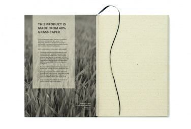Logo trade advertising products image of: A5 grass notebook 80 lined