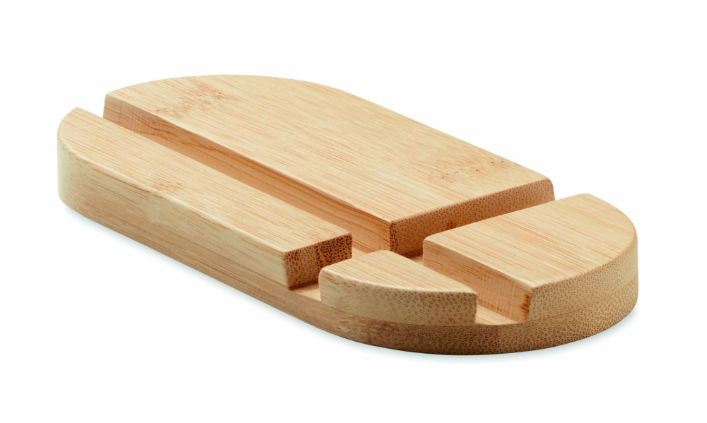 Logo trade advertising product photo of: Bamboo tablet/smartphone stand