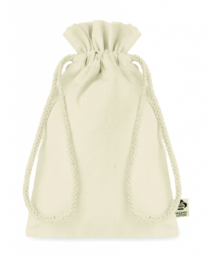 Logo trade advertising products image of: Small organic cotton gift bag