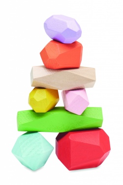 Logotrade corporate gift image of: 8 stacking wood rocks in pouch