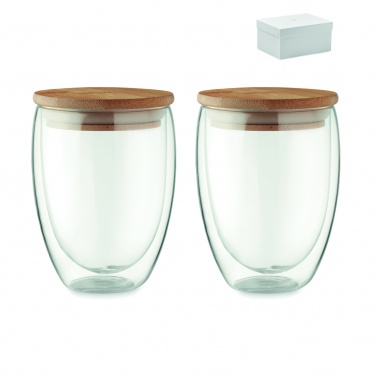 Logo trade promotional items image of: Set of 2 glasses 350 ml in box
