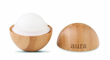 Logotrade corporate gifts photo of: Lip balm in round bamboo case