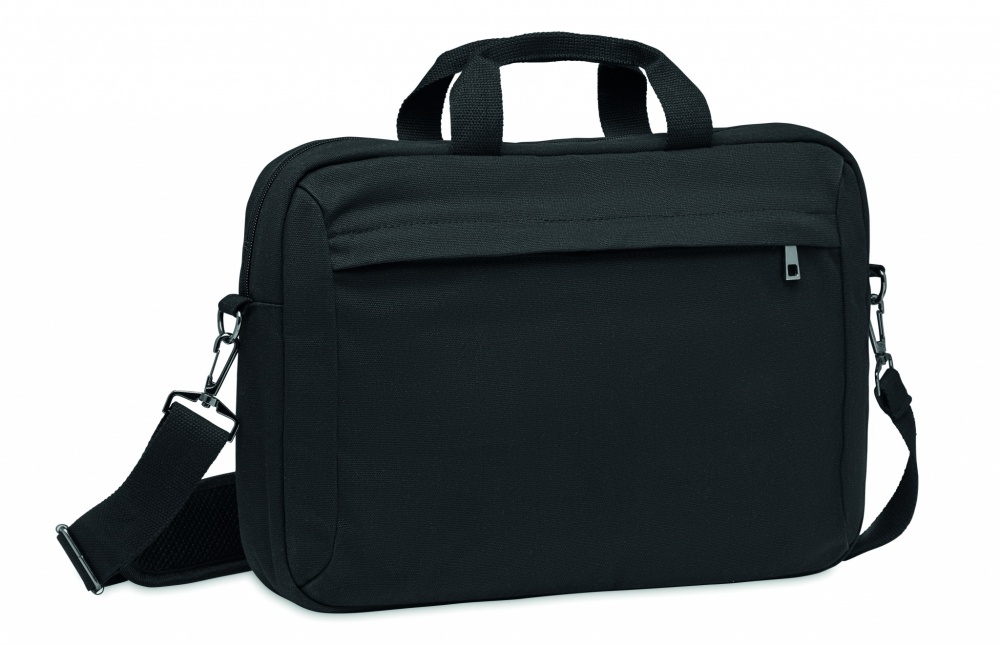 Logo trade corporate gift photo of: Laptop bag in washed canvas