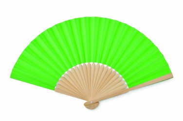 Logo trade business gifts image of: Manual hand fan