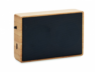 Logotrade promotional item image of: Solar bamboo wireless speaker