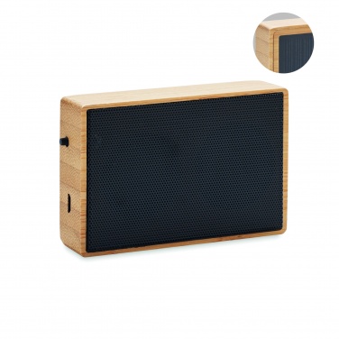 Logotrade promotional giveaway image of: Solar bamboo wireless speaker