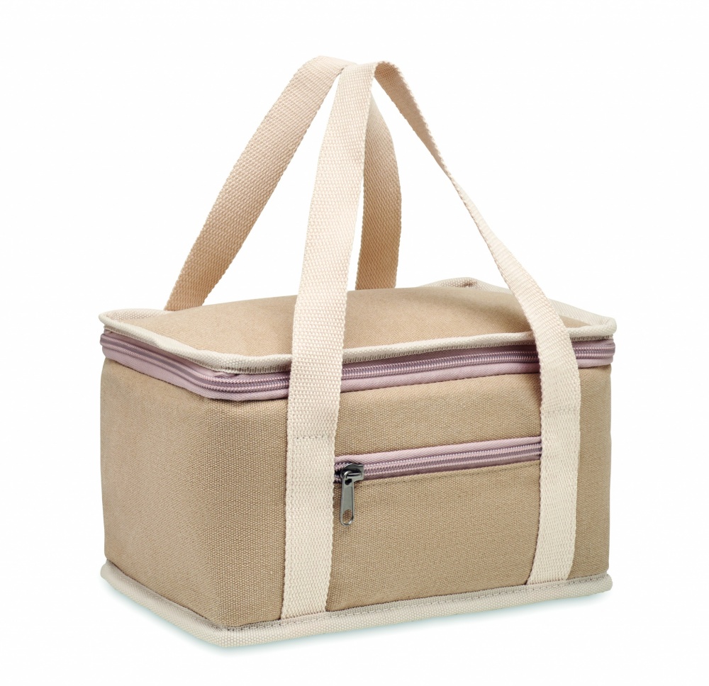 Logo trade promotional product photo of: 6 can cool bag canvas 320gr/m²