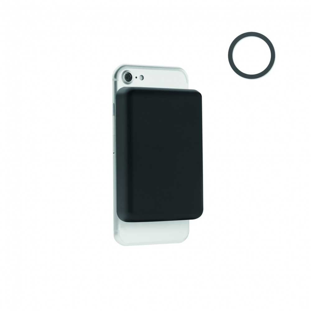 Logotrade promotional giveaway image of: Magnetic wireless charger 15W powerbank 5000 mAh