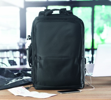 Logo trade promotional giveaways picture of: Backpack 600D RPET