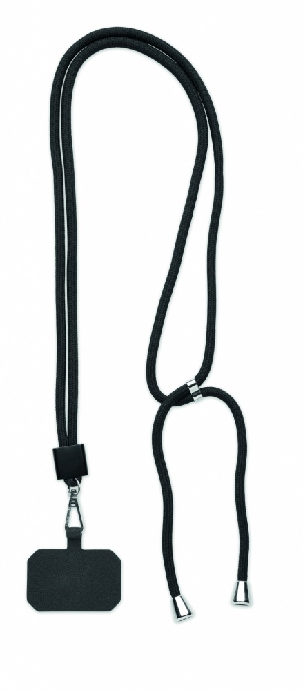 Logo trade corporate gifts image of: RPET Phone holder lanyard