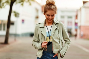 Logotrade promotional gift picture of: RPET Phone holder lanyard