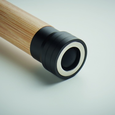 Logo trade promotional giveaways picture of: 3-in-1 bamboo flashlight with an emergency hammer and seatbelt cutter