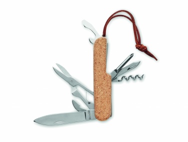 Logo trade promotional gift photo of: Multi tool pocket knife cork