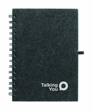 Logotrade advertising product image of: A5 RPET felt cover notebook