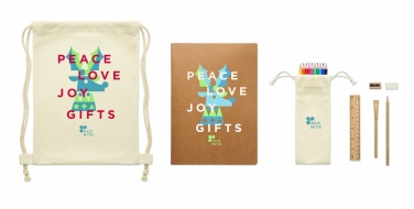 Logo trade advertising product photo of: Kids drawing set in drawstring
