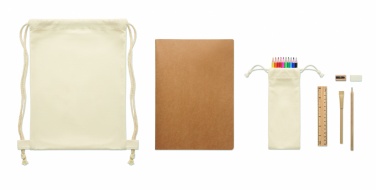 Logo trade corporate gift photo of: Kids drawing set in drawstring