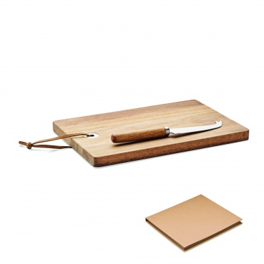 Logo trade promotional merchandise image of: Acacia wood cheese board set Hannover