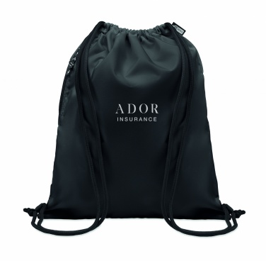 Logo trade promotional gifts picture of: Large drawstring bag 300D RPET