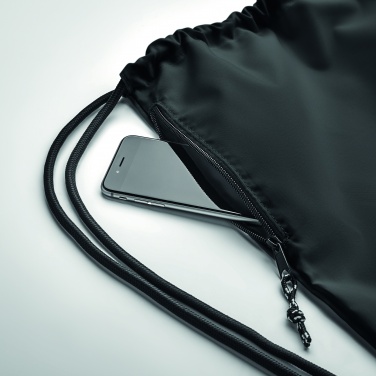 Logo trade promotional merchandise picture of: Large drawstring bag 300D RPET