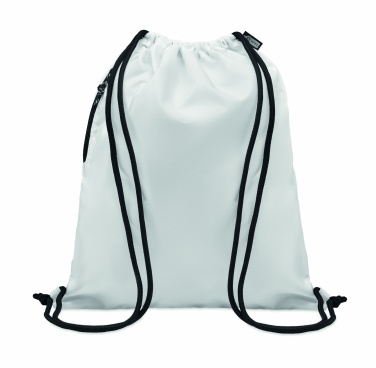 Logo trade promotional giveaways image of: Large drawstring bag 300D RPET