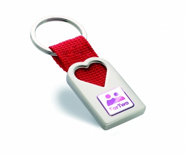 Logotrade promotional products photo of: Heart metal key ring Kemi
