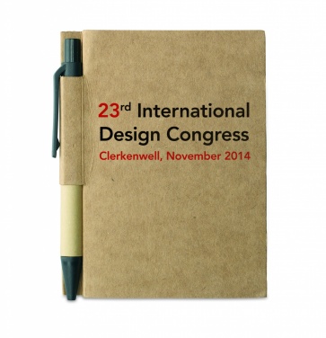 Logo trade promotional giveaways picture of: Recycled notebook with pen