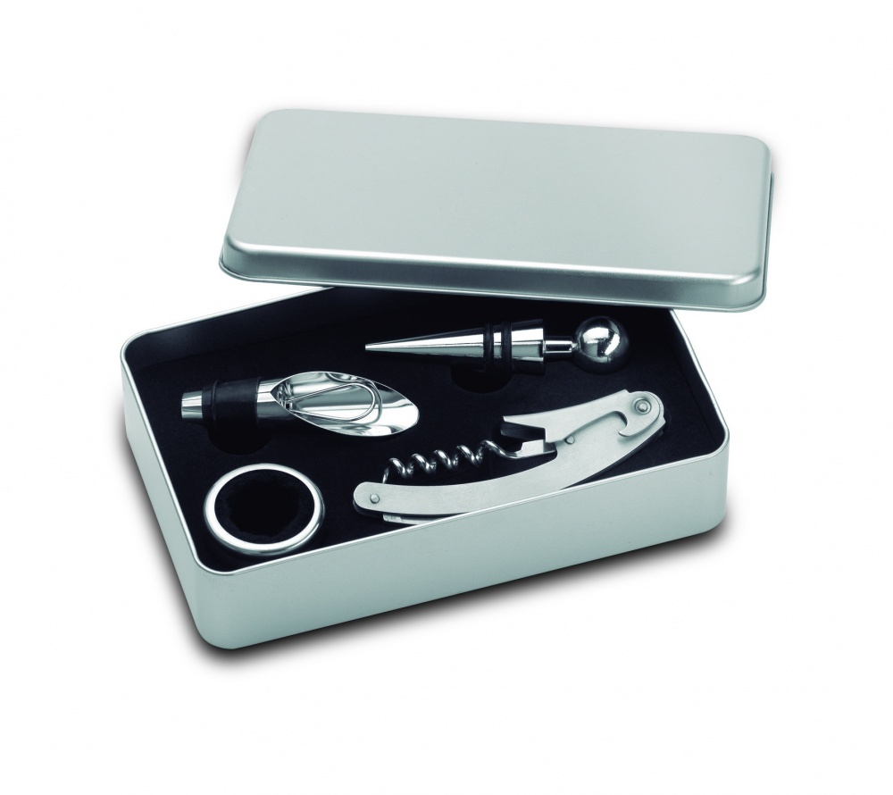 Logo trade promotional items picture of: Wine  set in tin box