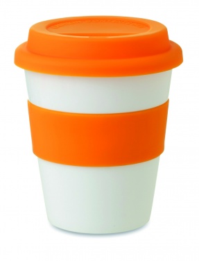 Logo trade business gifts image of: PP tumbler with silicone lid