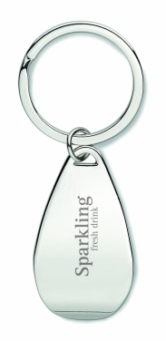 Logo trade corporate gifts image of: Bottle opener key ring Tornio