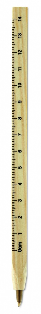 Logo trade corporate gifts image of: Wooden ruler pen