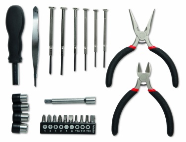 Logo trade advertising products image of: 26 pcs tool in aluminium case