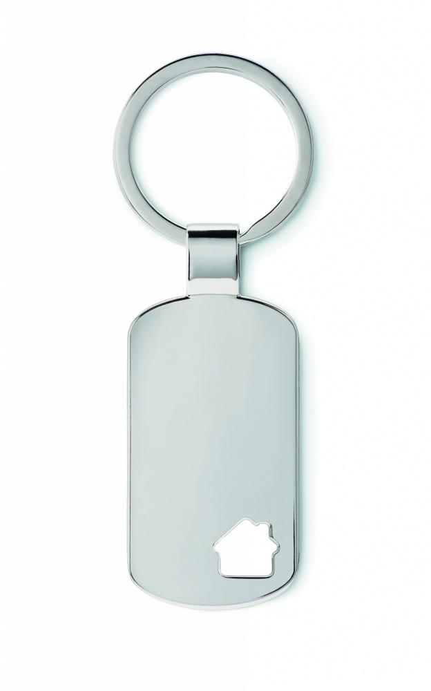 Logo trade advertising products picture of: Key ring with house detail Jelgava
