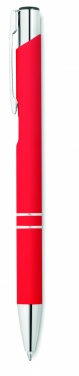 Logo trade business gifts image of: Ball pen in rubberised finish
