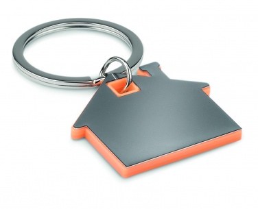 Logotrade promotional giveaway picture of: House shape plastic key ring Rezekne
